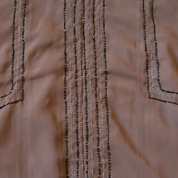 Betsey Johnson Taupe Wrap with Black Beads - Picture 3 of 5